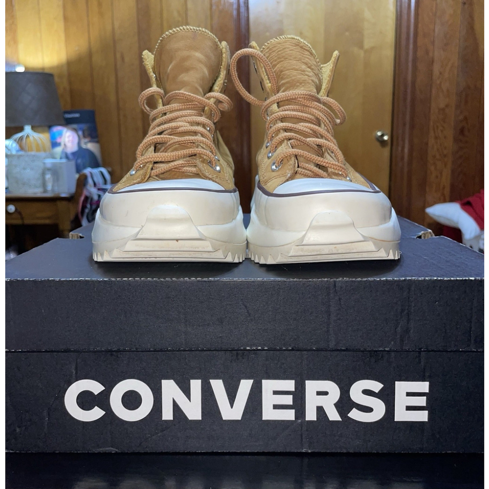 Converse Men's Run Star Hike High Top Leather 171666C Wheat/Shadowberry Size 7 - Picture 6 of 6